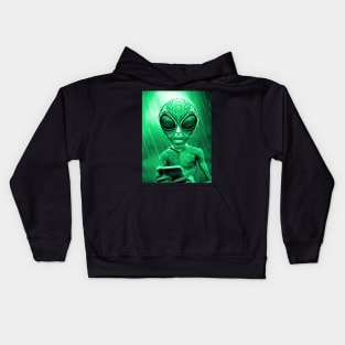 Alien Invasion Sci-fi Space Planet X Kids Hoodie